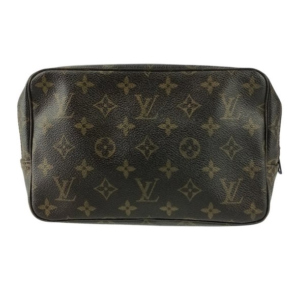 LOUIS VUITTON Monogram Truss Toilette 23 Second Bag M47524 Brown Leather Men'...